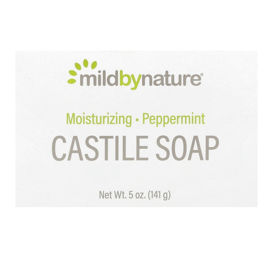 Mild By Nature, кастильское кусковое мыло, с ароматом перечной мяты, 141 г (5 унций)