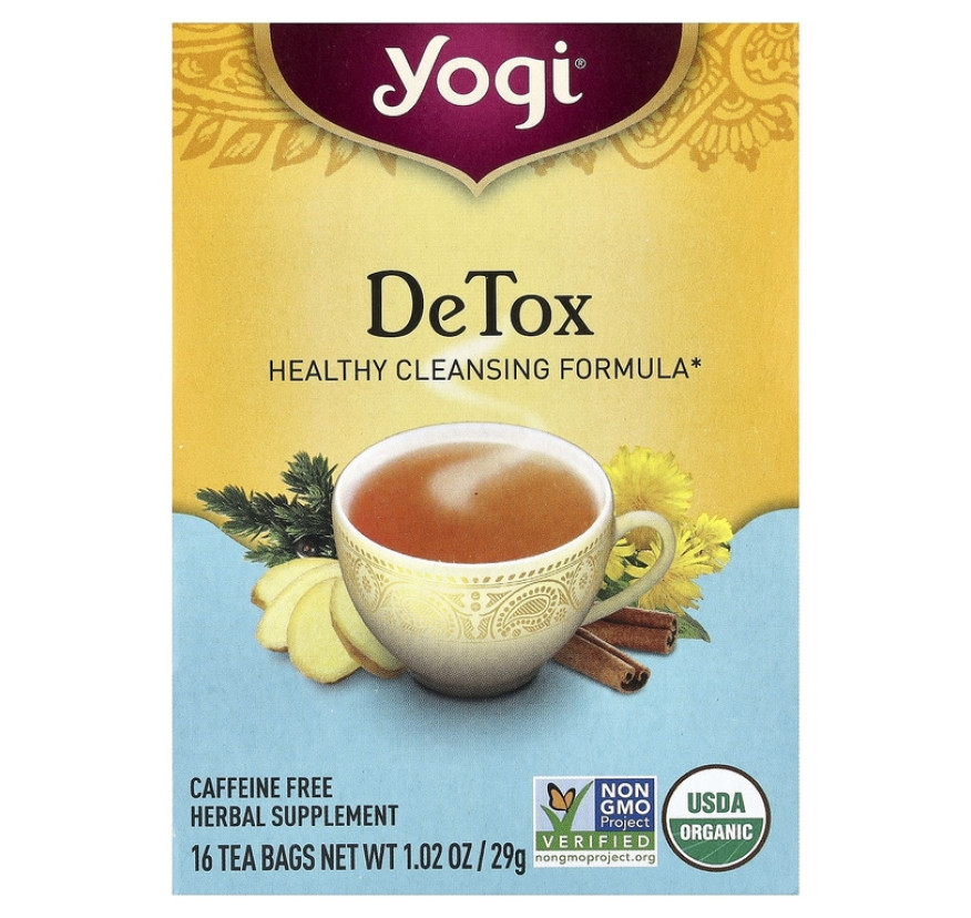 Yogi Tea, DeTox, без кофеина, 16 чайных пакетиков, 29 г (1,02 унции)