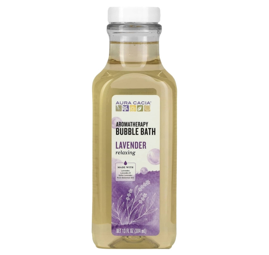Aura Cacia, Ароматная пена для ванн, расслабляющая лаванда, 384 мл