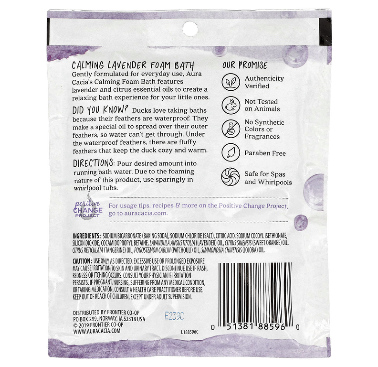 Aura Cacia, пена для ванны c расслабляющим эффектом, аромат лаванды, 70,9 г (2,5 унции)