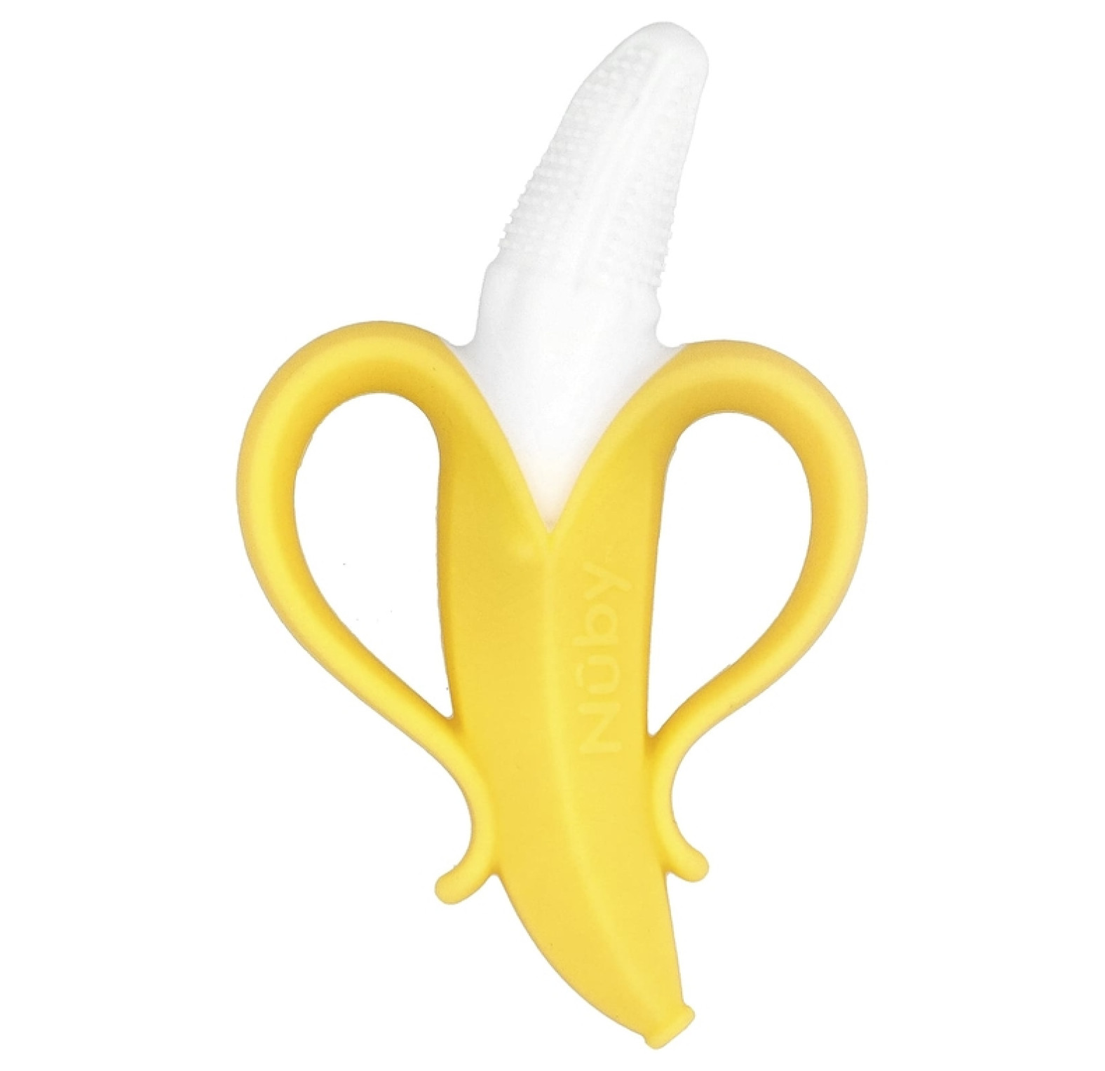 Nuby, Nana Nubs, массажная зубная щетка с бананом, для детей от 3 месяцев, 1 шт.