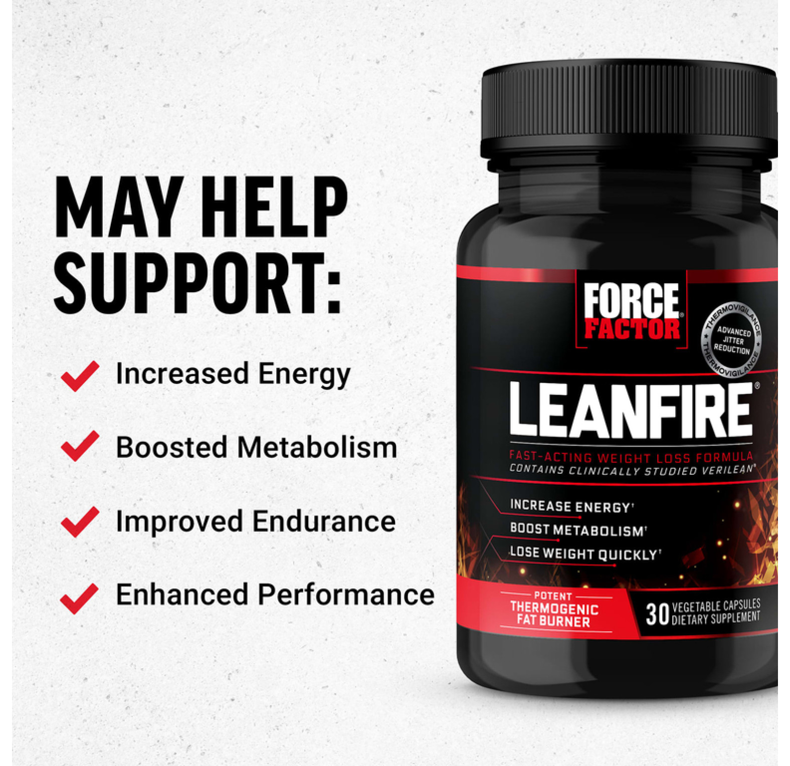 Force Factor, LeanFire®, 30 растительных капсул