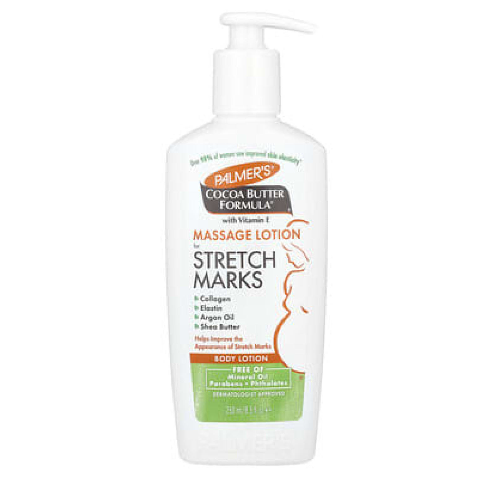 Palmer's, Cocoa Butter Formula®, массажный лосьон от растяжек с витамином E, 250 мл