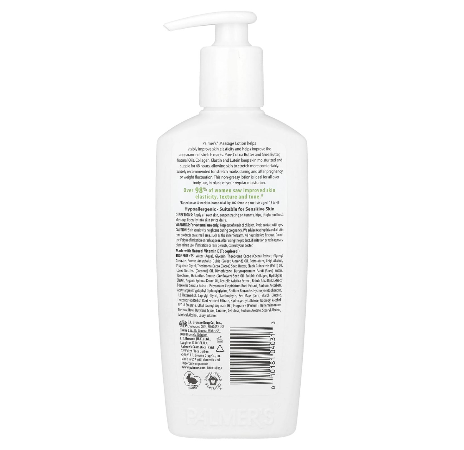 Palmer's, Cocoa Butter Formula®, массажный лосьон от растяжек с витамином E, 250 мл