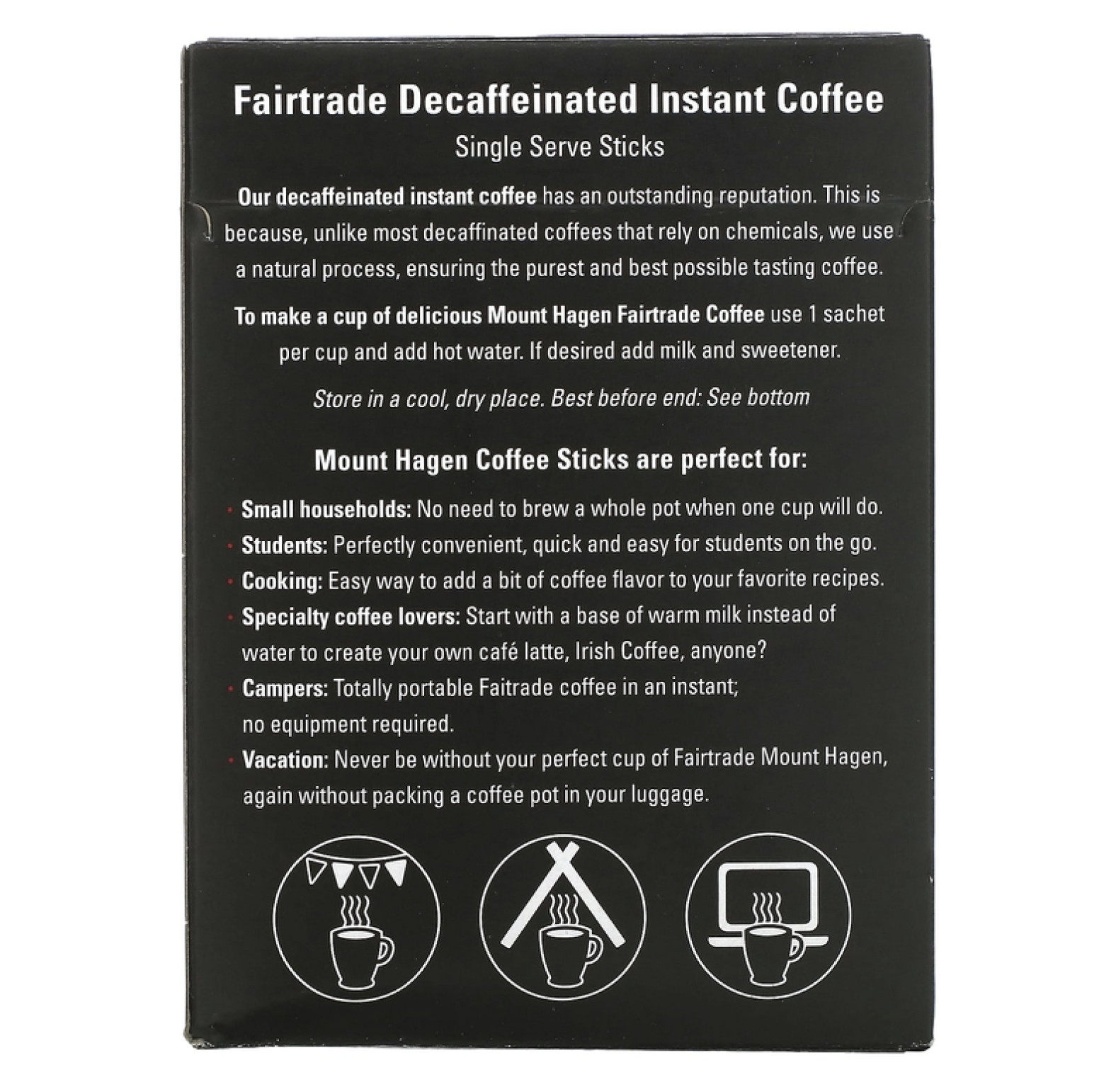 Mount Hagen, Органический растворимый кофе, без кофеина, 25 порций, 50 г