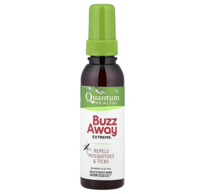 Quantum Health, Buzz Away Extreme®, средство от комаров и клещей, 59 мл (2 жидк. унции)