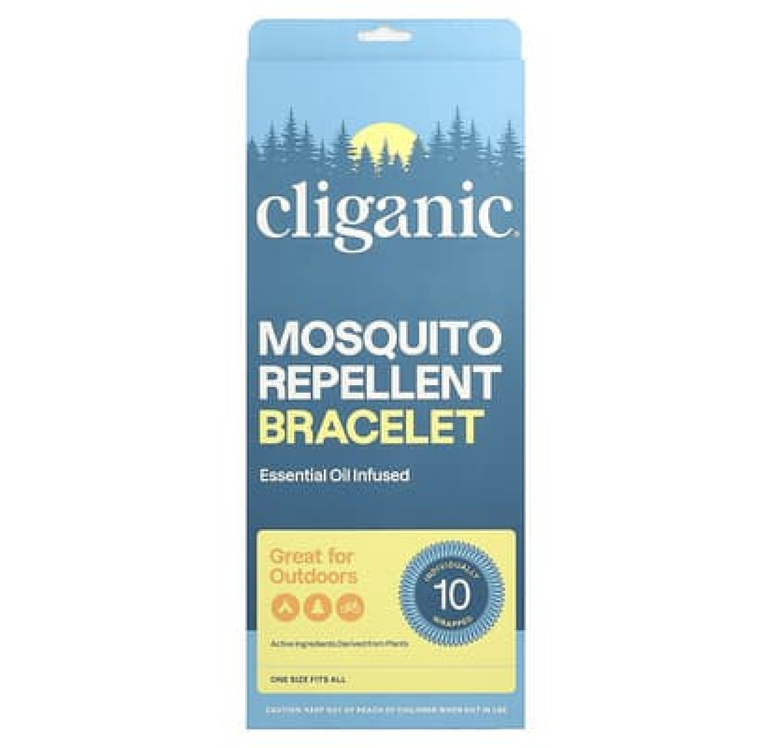 Cliganic, Браслет от комаров, 10 шт. В упаковке
