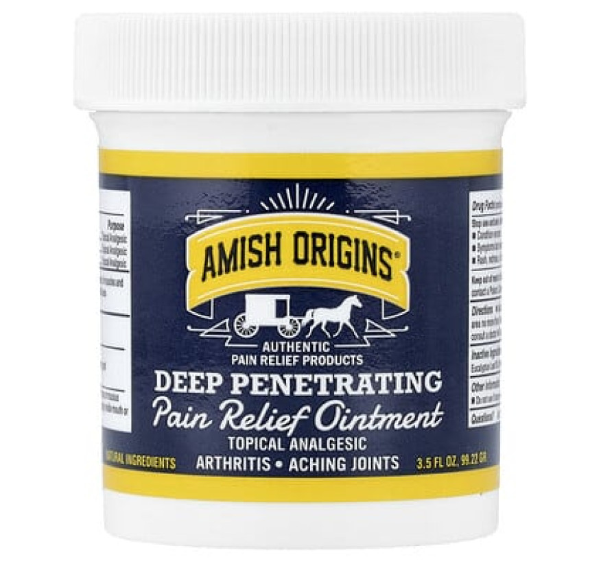 Amish Origins, Глубокое проникновение, болеутоляющая мазь, 3,5 унции (99,22 г)