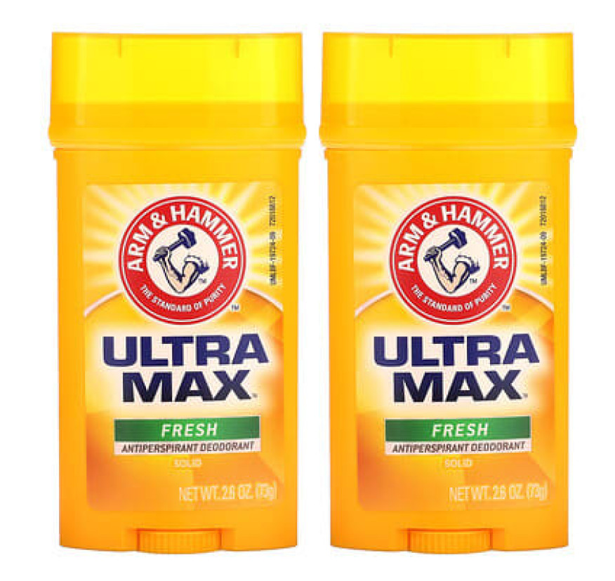 Arm & Hammer, UltraMax, твердый дезодорант-антиперспирант, свежий, 2 упаковки по 73 г (2,6 унции)