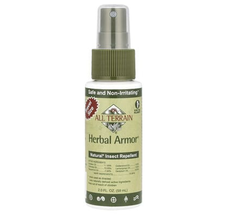 All Terrain, Herbal Armor®, натуральное средство от насекомых, 59 мл (2 жидк. унц.)