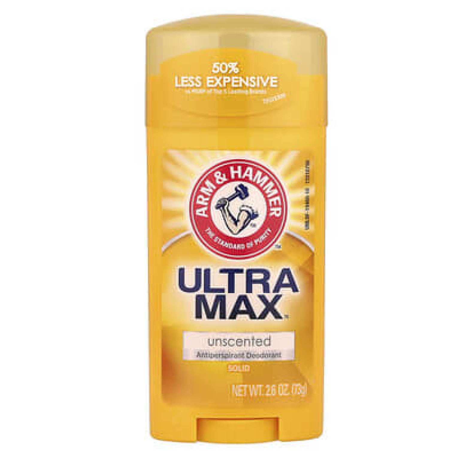 Arm & Hammer, UltraMax, твердый дезодорант-антиперспирант, без запаха, 73 г (2,6 унции)