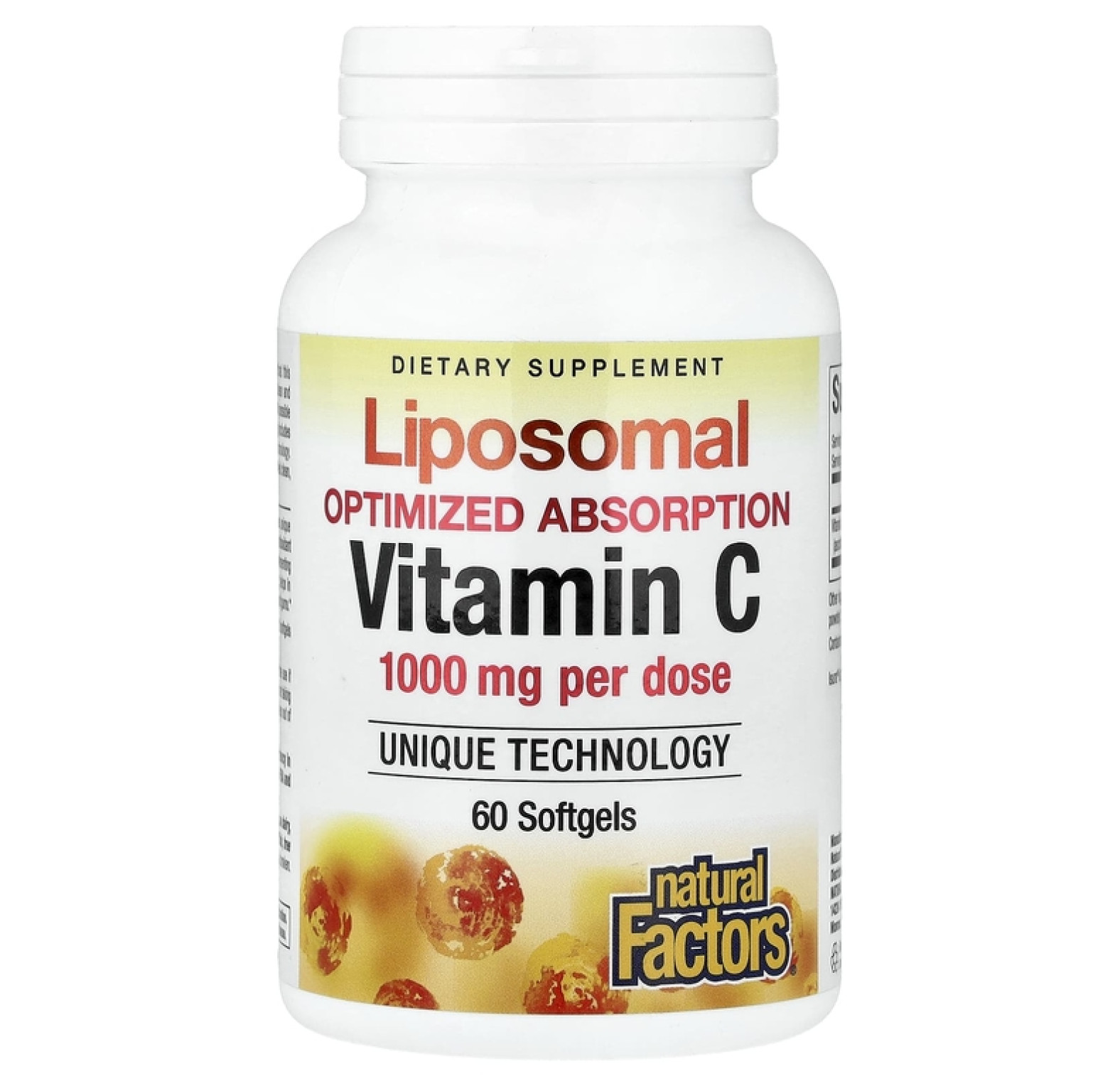 Natural Factors, липосомальный витамин C, 60 капсул (500 мг в 1 капсуле)