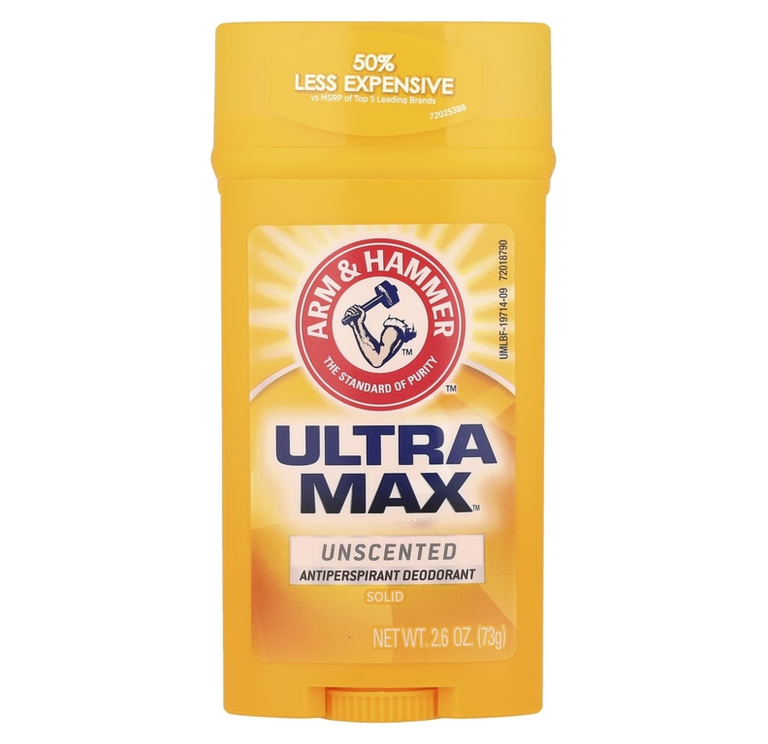 Arm & Hammer, UltraMax, твердый дезодорант для мужчин, без запаха, 73 г