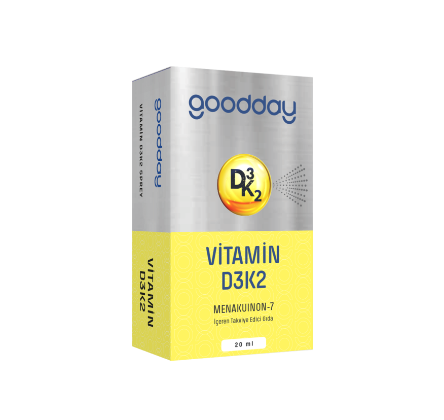 Жидкий Витамин D3+K2  GOODDAY, спрей для усвоения кальция, 20 мл