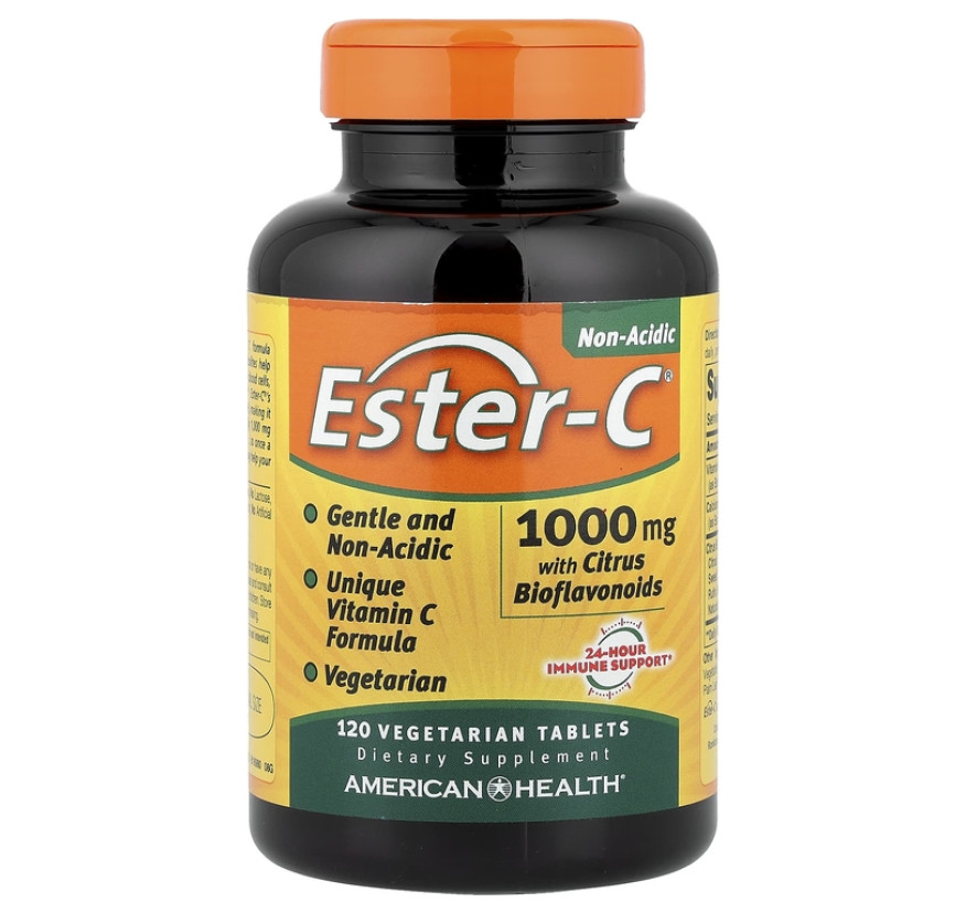 American Health, Ester-C с цитрусовыми биофлавоноидами, 1000 мг, 120 вегетарианских таблеток