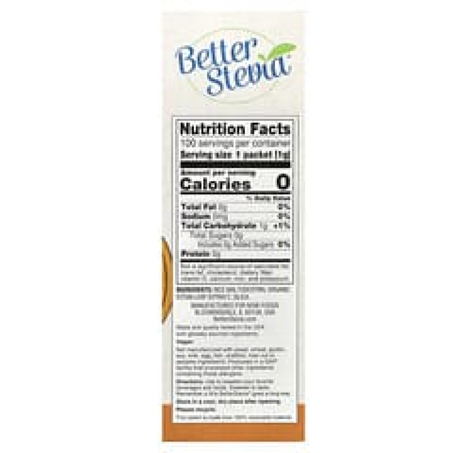 NOW Foods, Better Stevia®, низкокалорийный подсластитель, оригинальный вкус, 100 пакетиков, 100 г (3,5 унции)