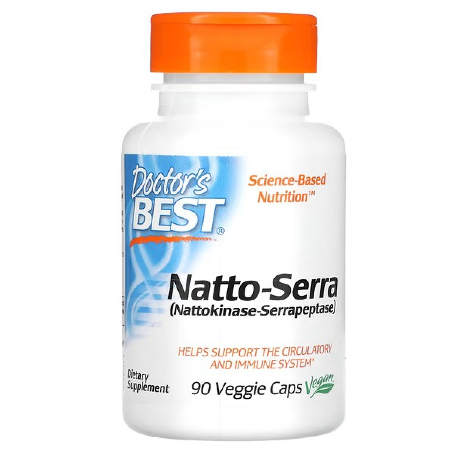 Doctor's Best, Натто-Серра, 90 вегетарианских капсул