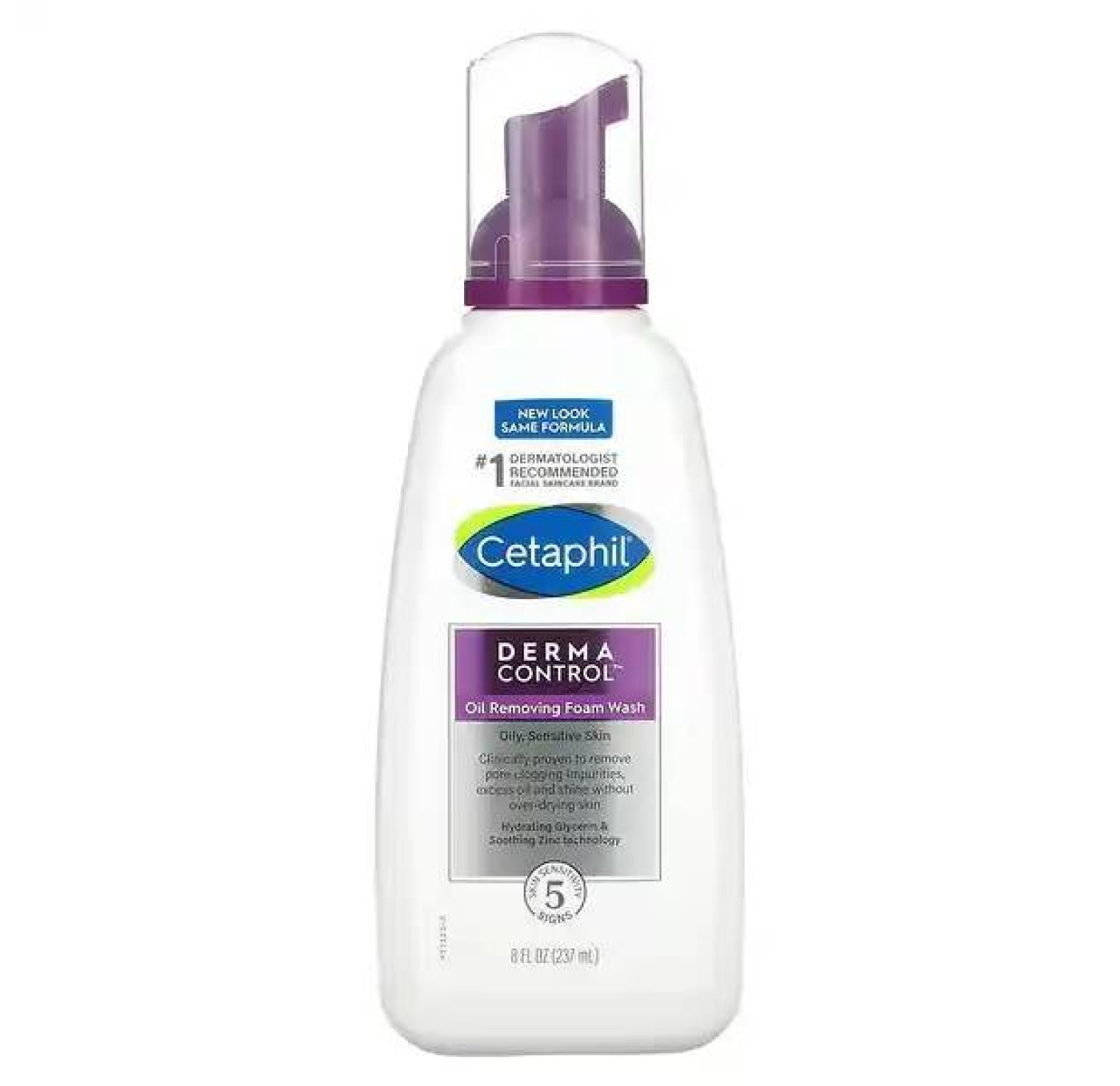 Cetaphil, Derma Control, пенка для умывания для жирной и чувствительной кожи, 237 мл (8 жидк. Унций)