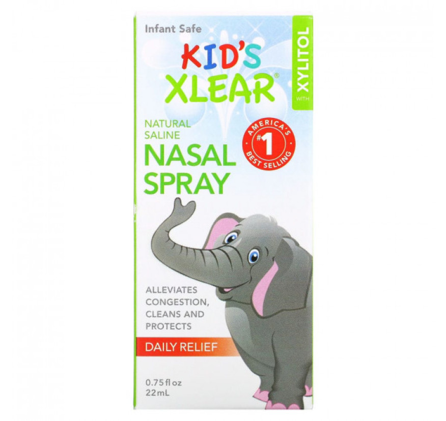 Xlear, Kid's Xlear, солевой назальный спрей для детей, 22 мл (0,75 жидк. унции)