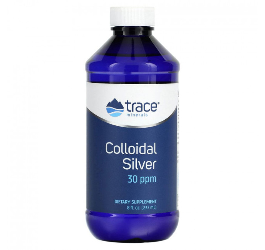 Trace Minerals ®, Коллоидное серебро, 30 ч/млн, 237 мл (8 жидких унций)