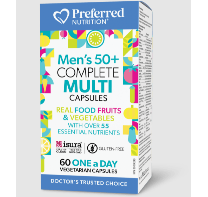 Preferred Nutrition, Мультивитамины для мужчин 50+, 60 вегетарианских капсул