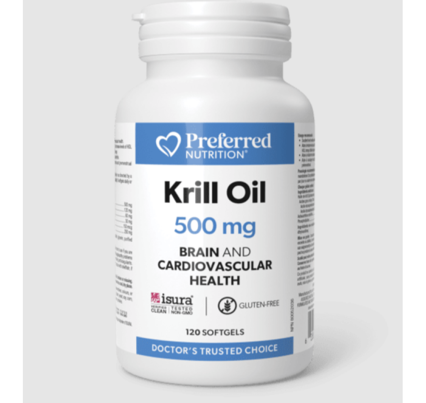 Preferred Nutrition, Масло криля, 500 мг, 120 жевательных капсул