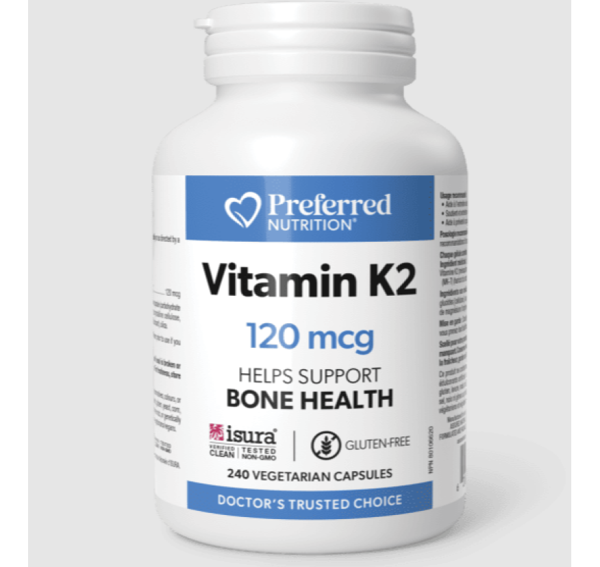 Preferred Nutrition, Витамин К2, 120 мкг, 120 вегетарианских капсул