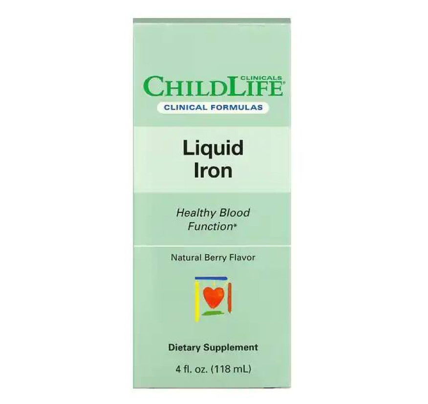 ChildLife Clinicals, жидкое железо, с натуральным ягодным вкусом, 118 мл (4 жидк. унции)
