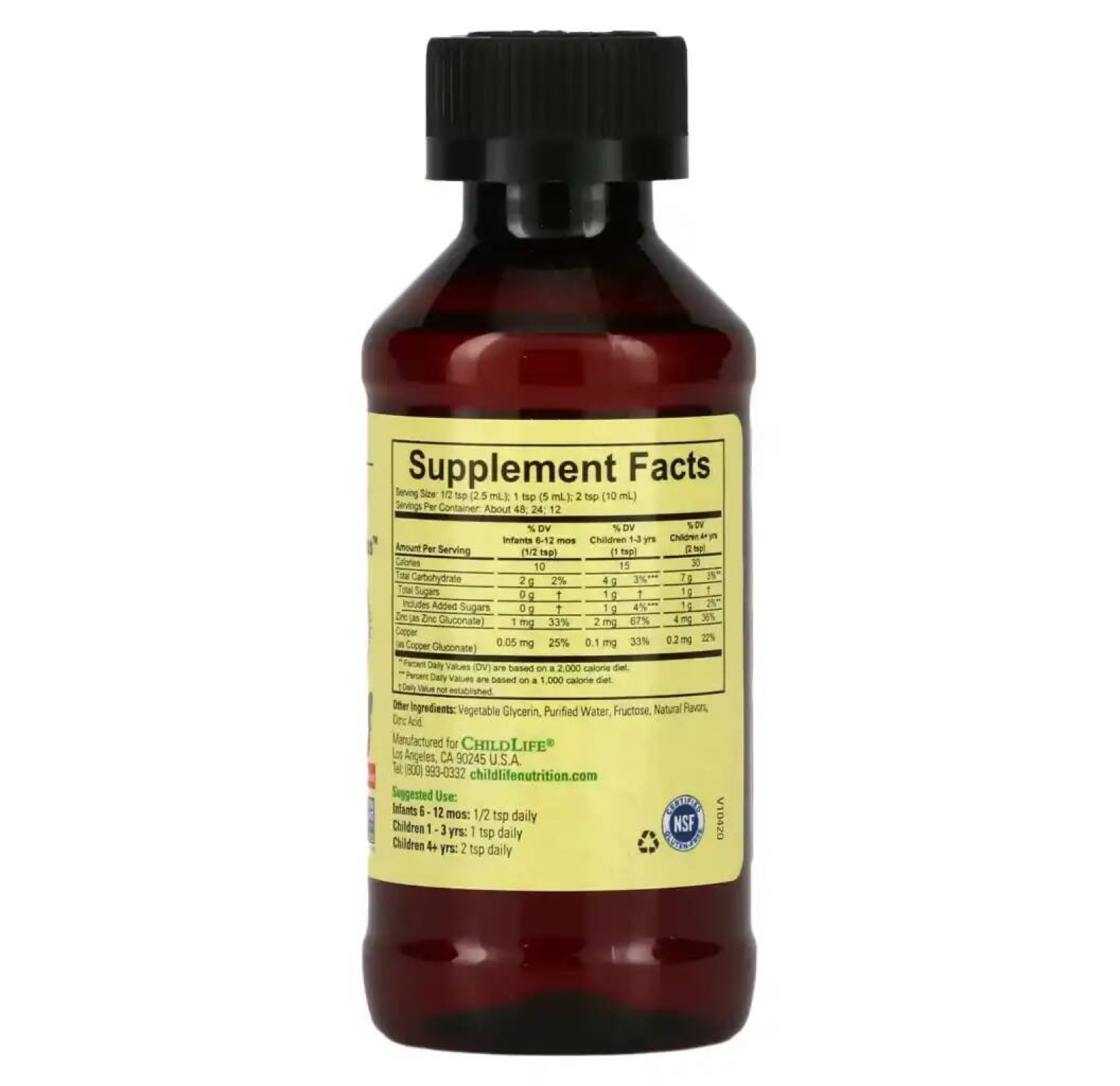 ChildLife Essentials, цинк, вкус манго и клубники, 118 мл