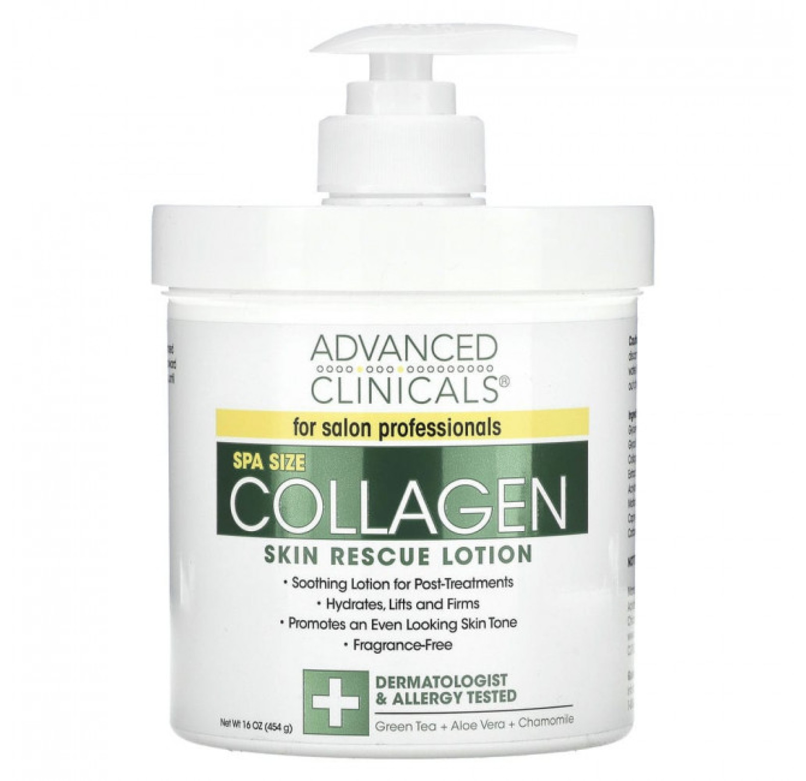 Advanced Clinicals, коллаген, лосьон для восстановления кожи, 454 г