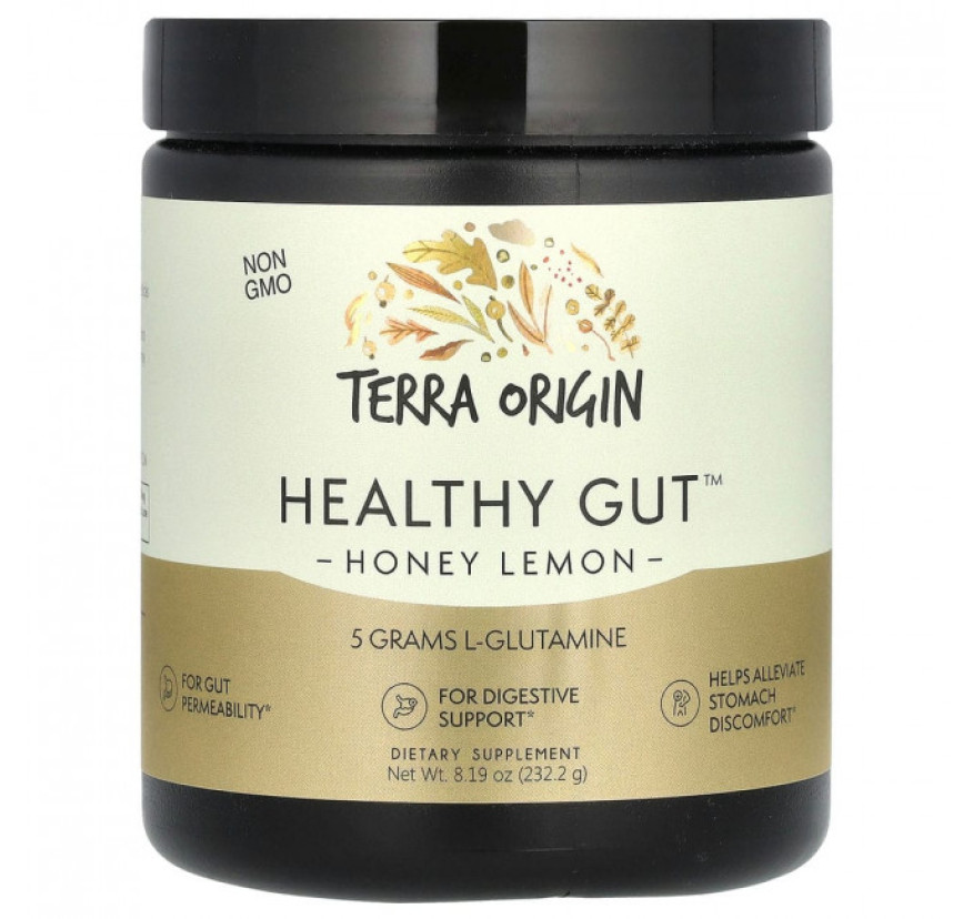 Terra Origin, добавка для здоровья кишечника, с медом и лимоном, 232 г