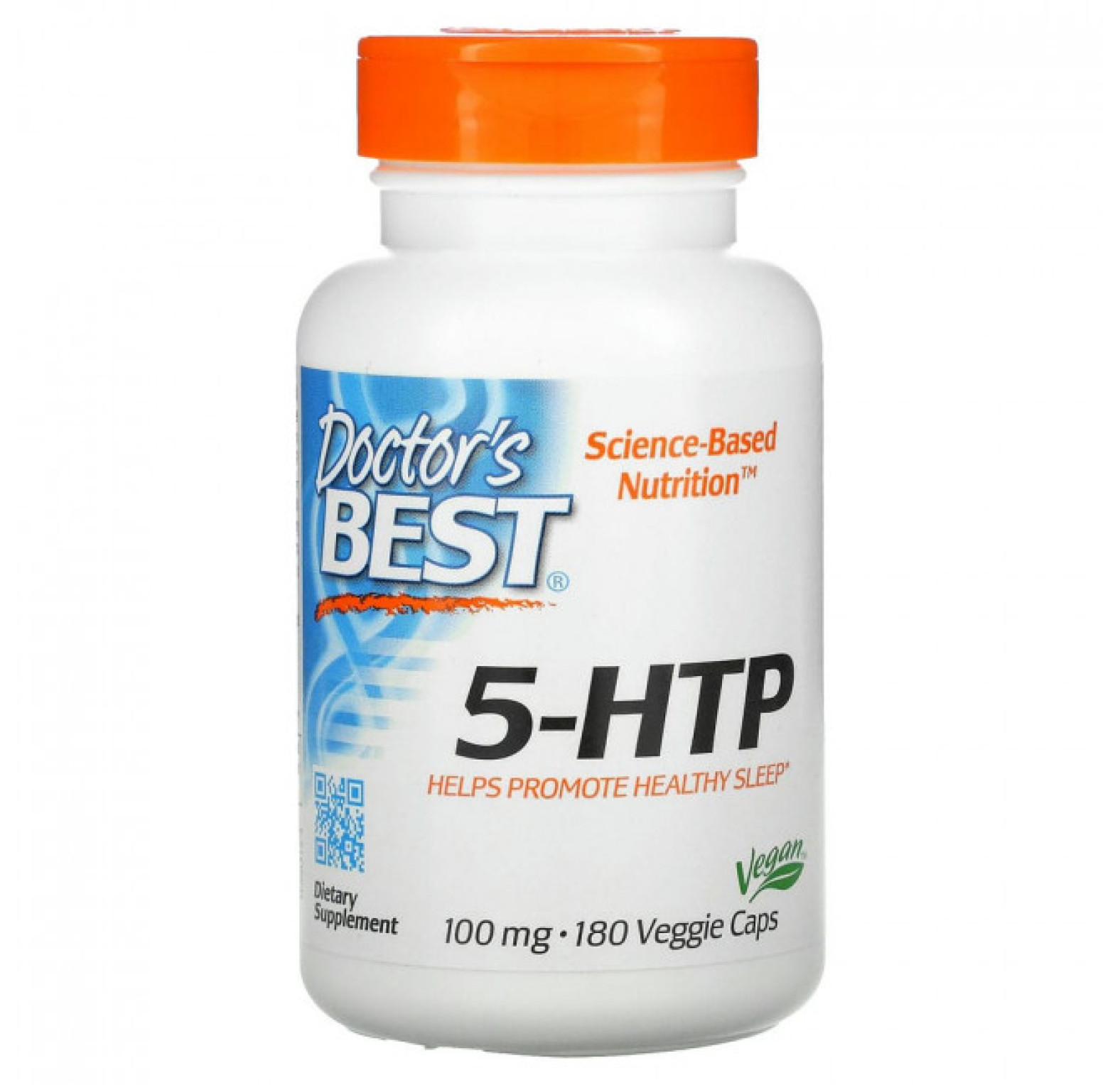 Doctor's Best, 5-гидрокситриптофан, 100 мг, 180 вегетарианских капсул