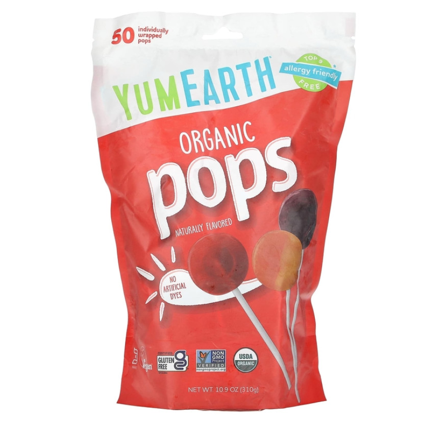 YumEarth, органические леденцы, любимое ассорти, 50 леденцов, 310 г (10,9 унции)