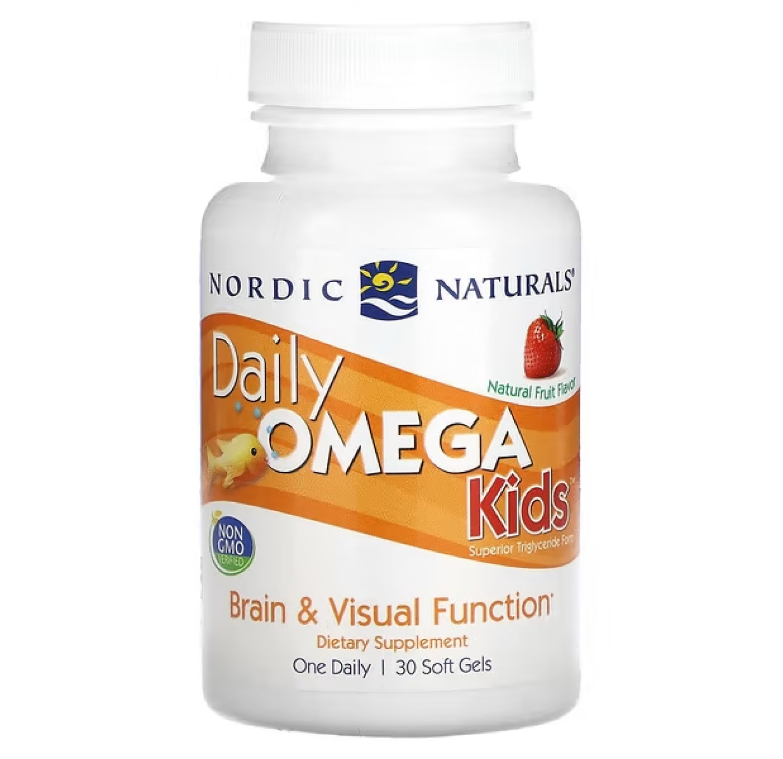 Nordic Naturals, Daily Omega Kids, со вкусом натуральных фруктов, 340 мг, 30 капсул