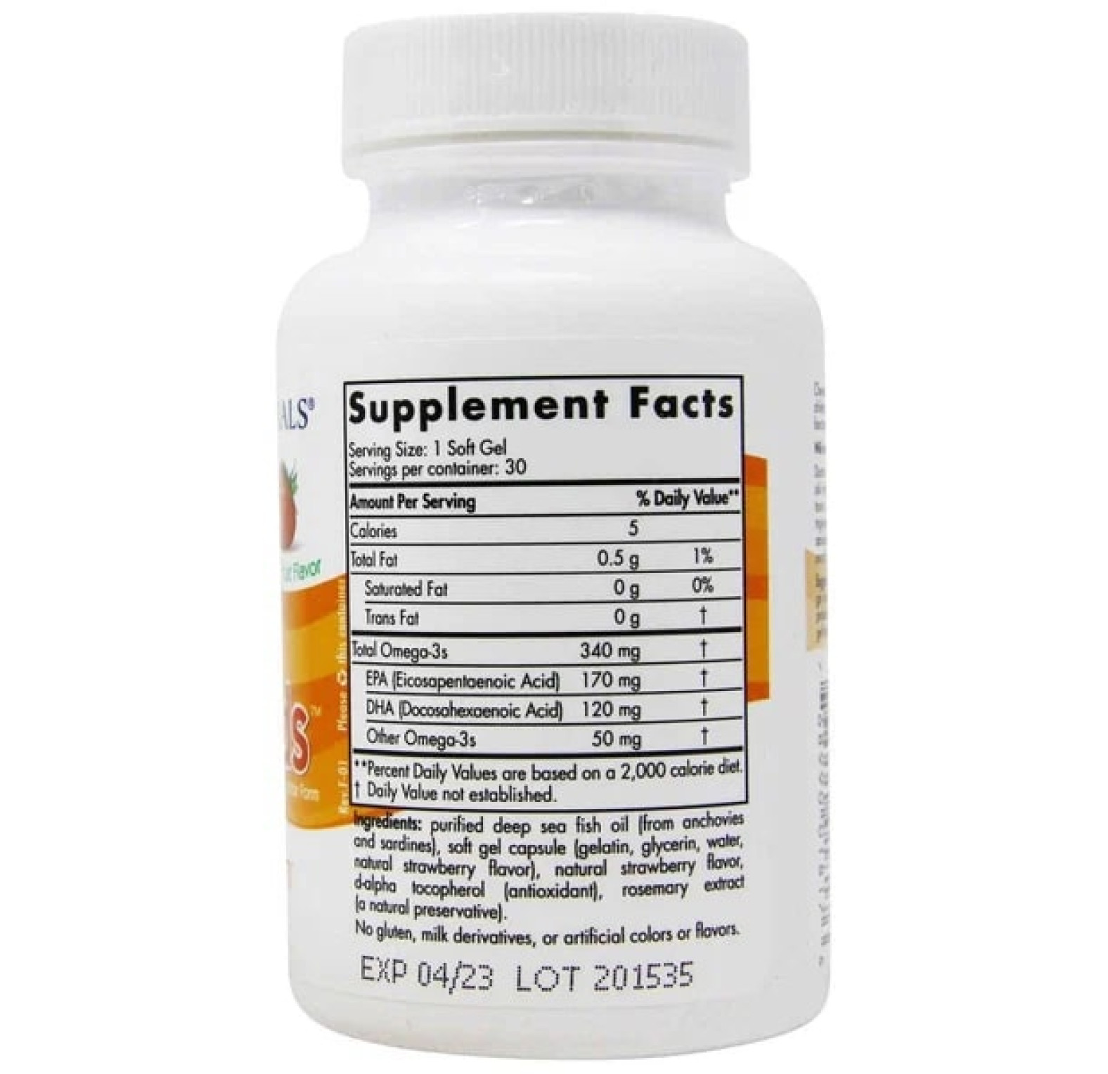 Nordic Naturals, Daily Omega Kids, со вкусом натуральных фруктов, 340 мг, 30 капсул