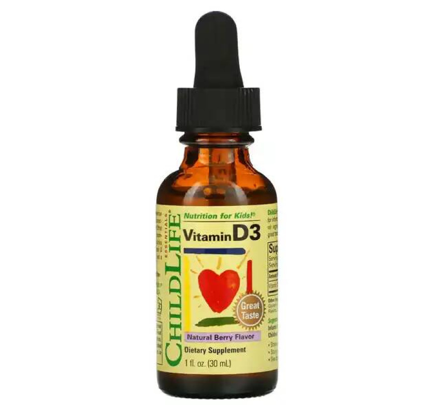 ChildLife Essentials, витамин D3, со вкусом натуральных ягод, 30 мл (1 жидк. унция)