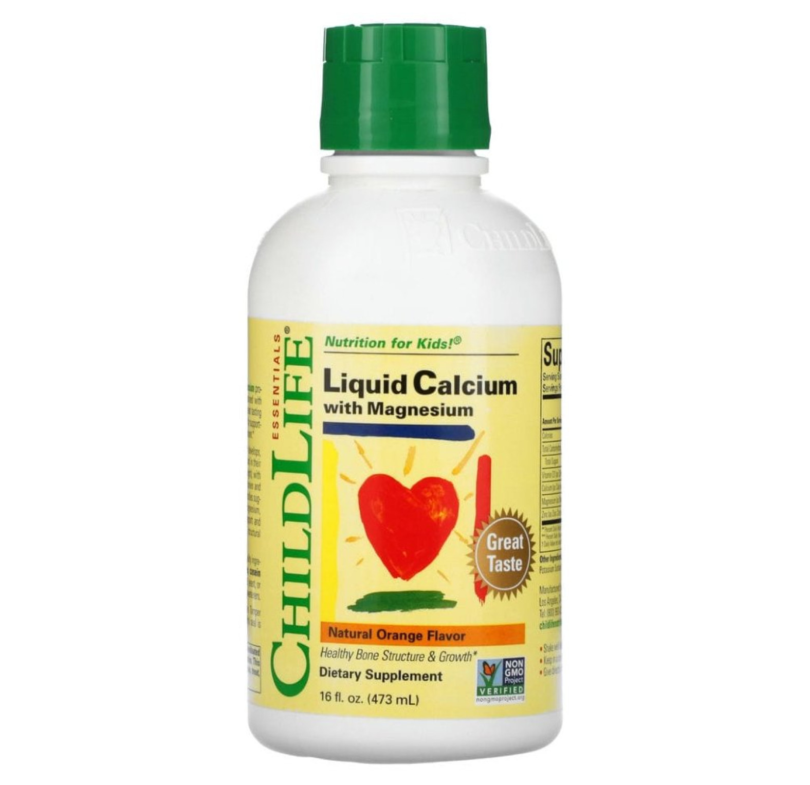 ChildLife Essentials, жидкий кальций с магнием, с натуральным апельсиновым вкусом, 474 мл (16 жидк. унций)