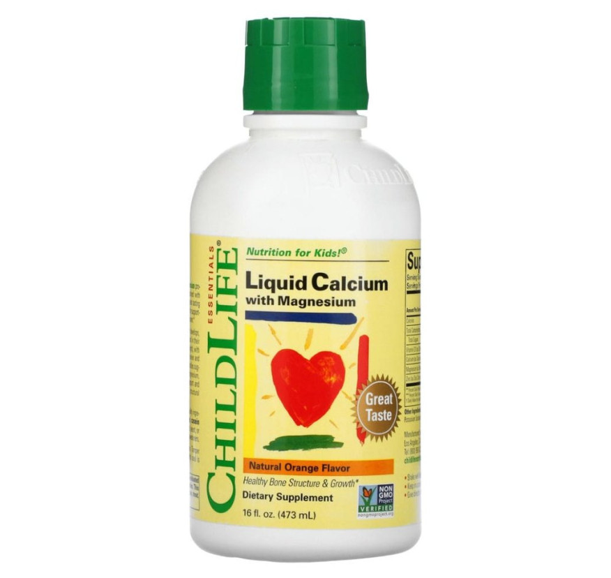 ChildLife Essentials, жидкий кальций с магнием, с натуральным апельсиновым вкусом, 474 мл (16 жидк. унций)
