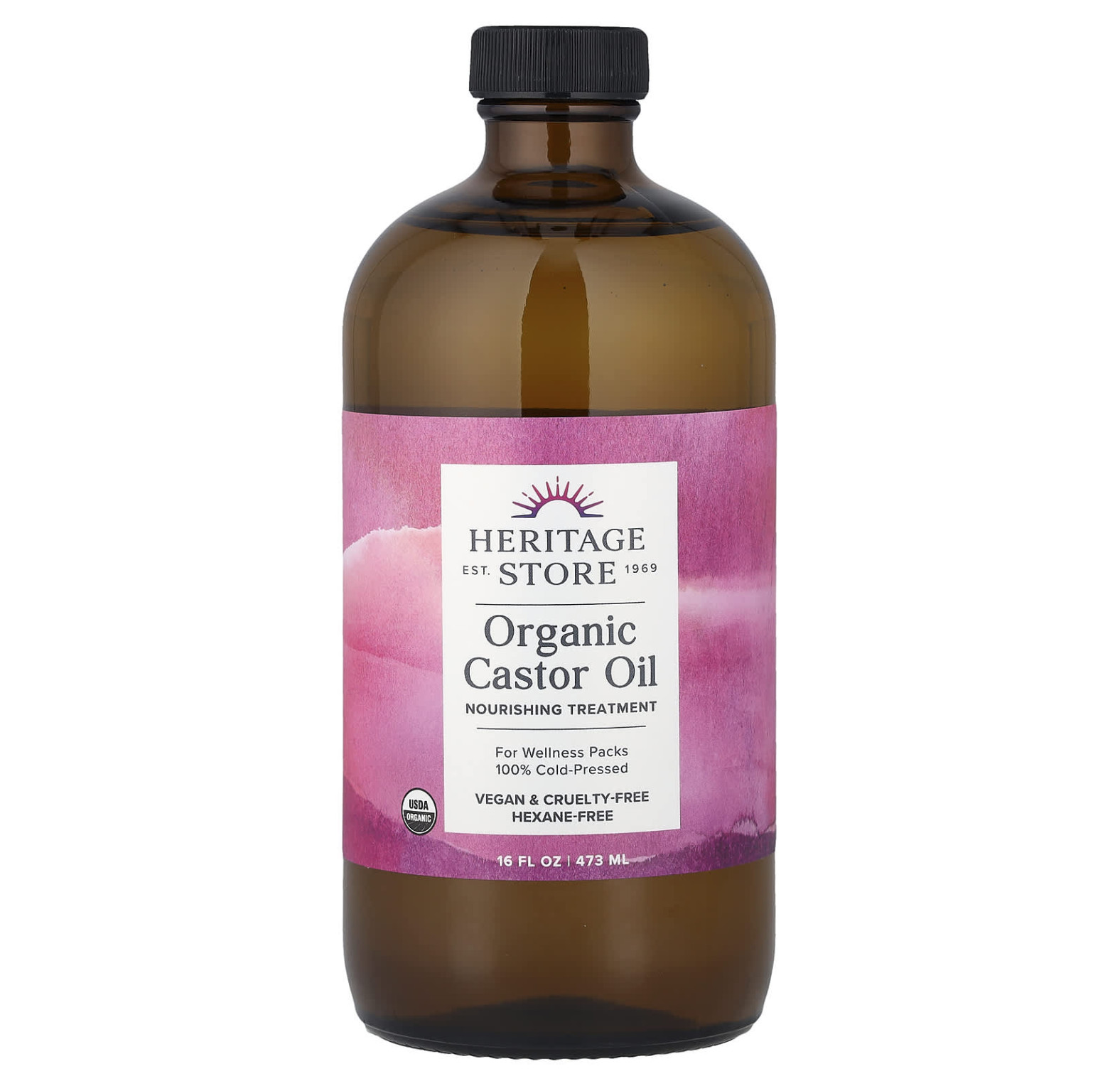 Heritage Store, органическое касторовое масло (473 мл)