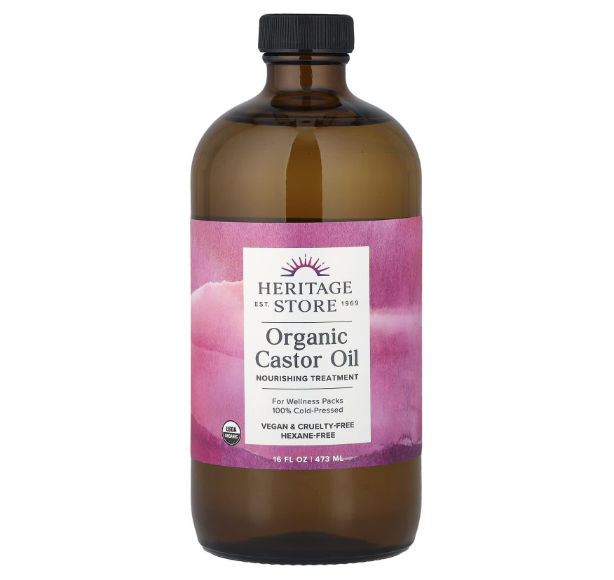 Heritage Store, органическое касторовое масло (473 мл)