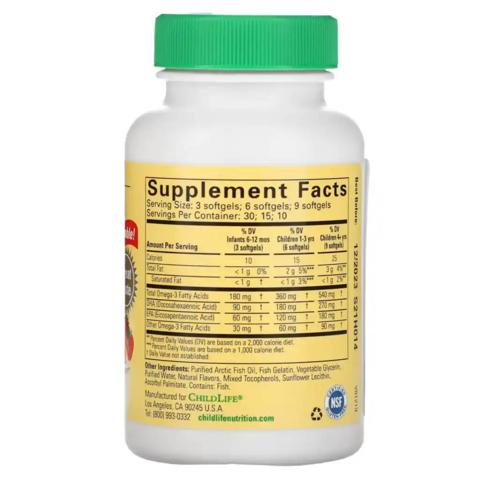 ChildLife Essentials, чистая ДГК, с натуральным ягодным вкусом, 90 капсул