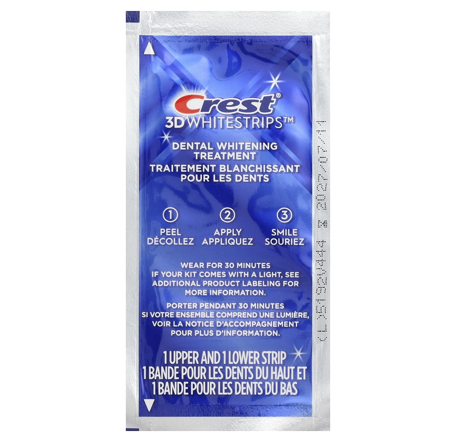 Crest, 3D Whitestrips, набор для безопасного отбеливания зубов, заметно осветляет, 20 полосок