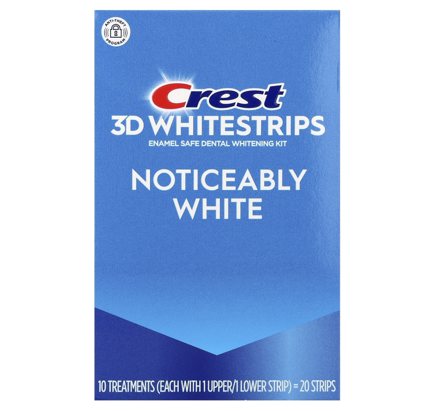 Crest, 3D Whitestrips, набор для безопасного отбеливания зубов, заметно осветляет, 20 полосок