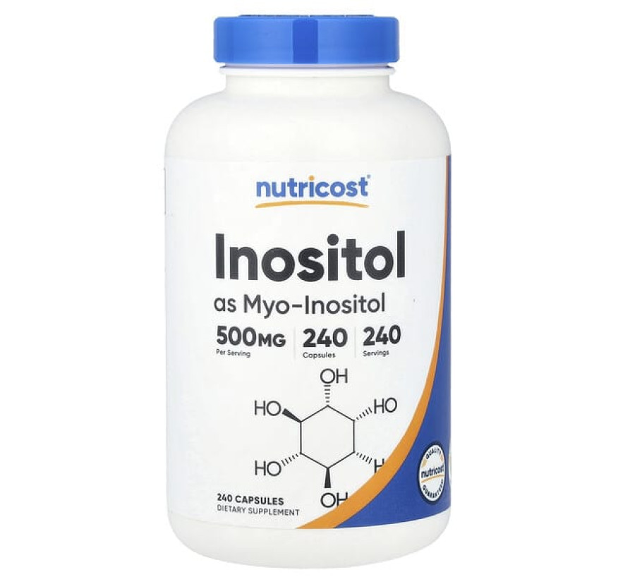 Nutricost, Инозитол в виде мио - инозитол, 500 мг, 240 капсул
