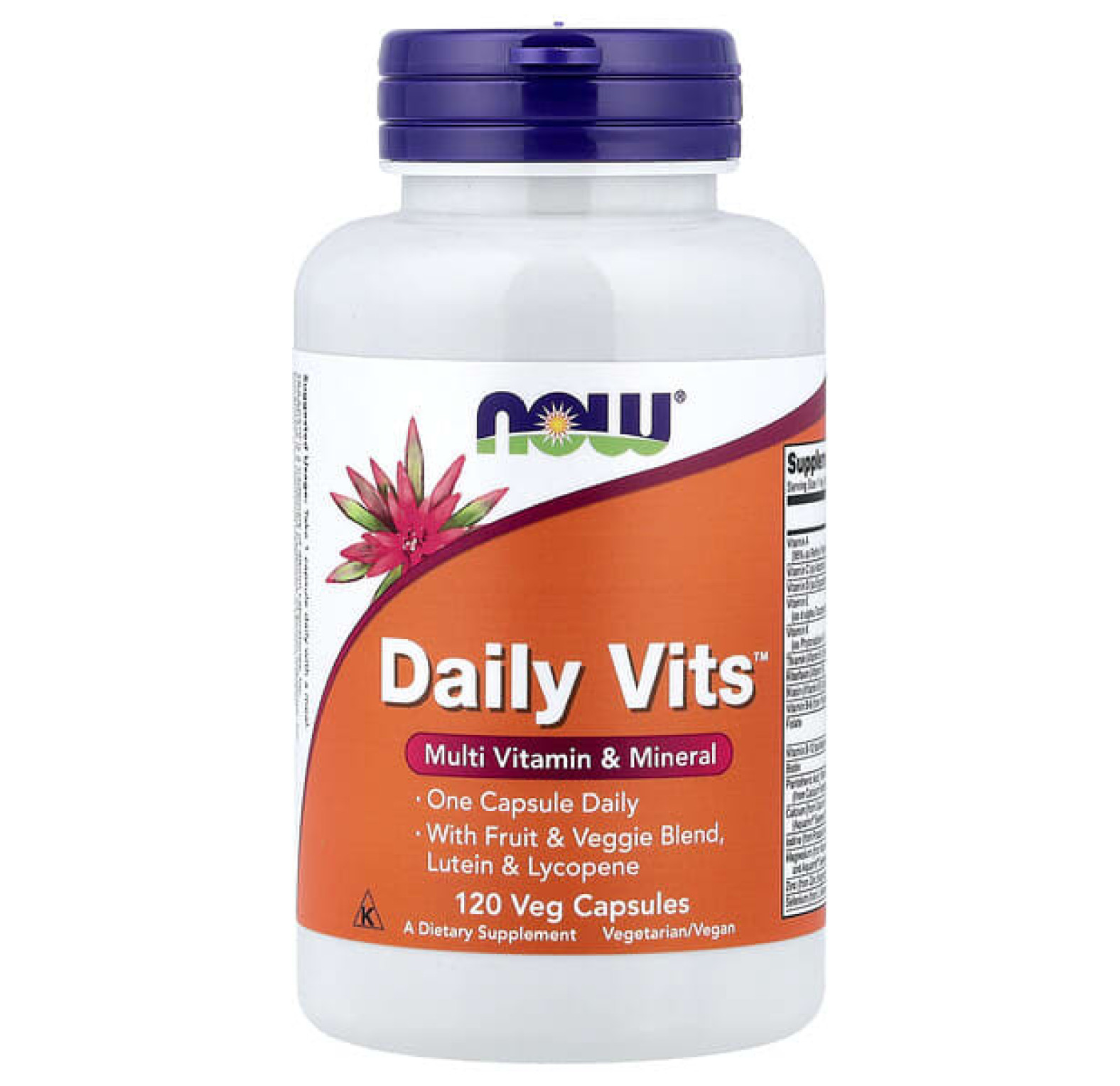 NOW Foods, Daily Vits™, мультивитамины и минералы, 120 растительных капсул