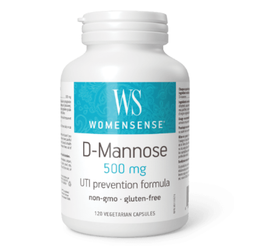 Preferred Nutrition, WomenSense, D-Mannose, Натуральный сахар D-манноза, для предотвращения инфекции мочевыводящих путей, 120 вегетарианских капсул
