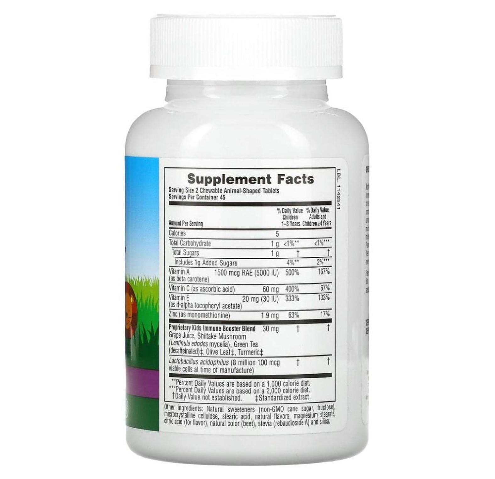 NaturesPlus, Source of Life, Animal Parade, добавка для укрепления детского иммунитета, вкус натуральных тропических ягод, 90 животных