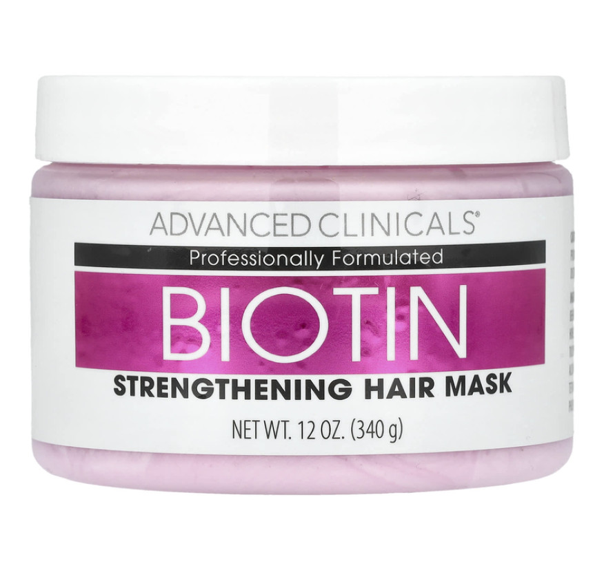 Advanced Clinicals, биотин, укрепляющая маска для волос, 340 мл (12 жидк. унций)