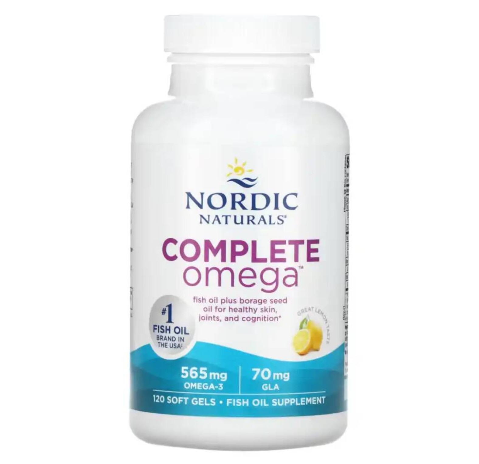 Nordic Naturals, Complete Omega, со вкусом лимона, 282,5 мг, 120 капсул