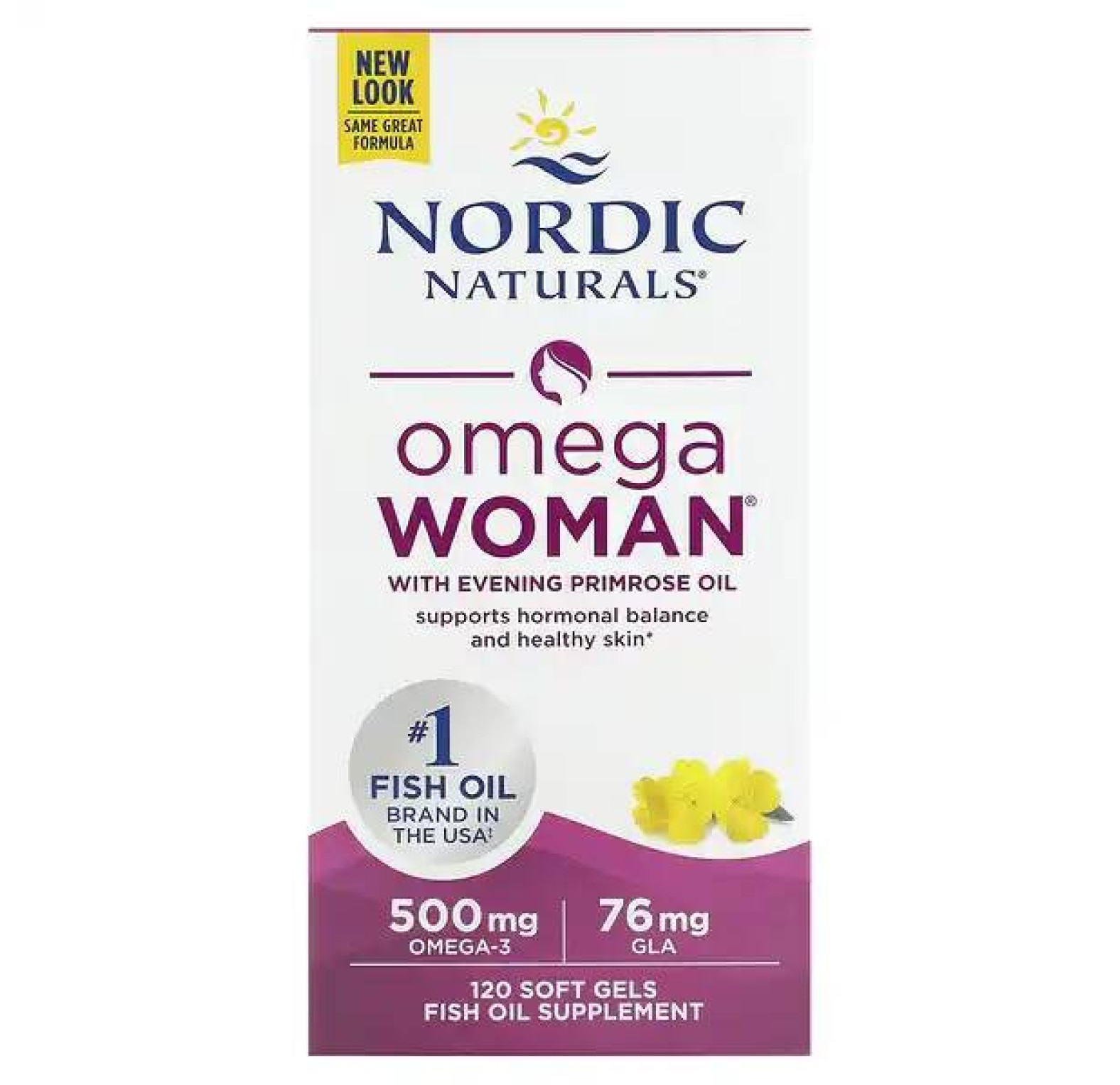 Nordic Naturals, Omega Woman, с маслом примулы вечерней, 120 капсул